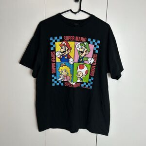 Nintendo Super Mario 2023 Black Short Sleeve T-Shirt Adult Unisex Sz XL Tee